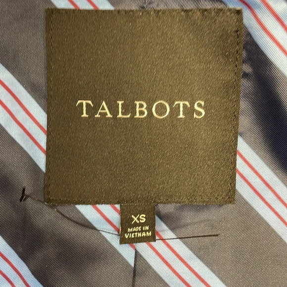 NWOT Talbots Diamond Quilted Jacket Military Inspired Red Navy XS - Picture 10 of 15